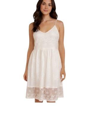 Libby Edelman White Lace Midi Dress Size Large
